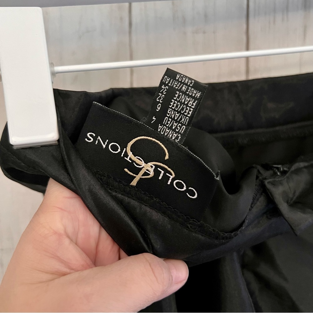 Js Collections Black Sheen Formal Maxi Skirt M4 - image 6